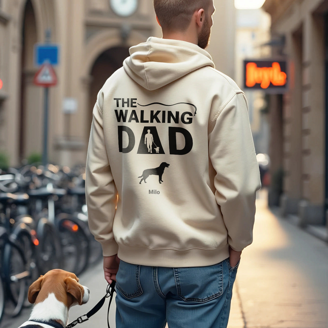 Personalisierter Hoodie "The Walking Dad"
