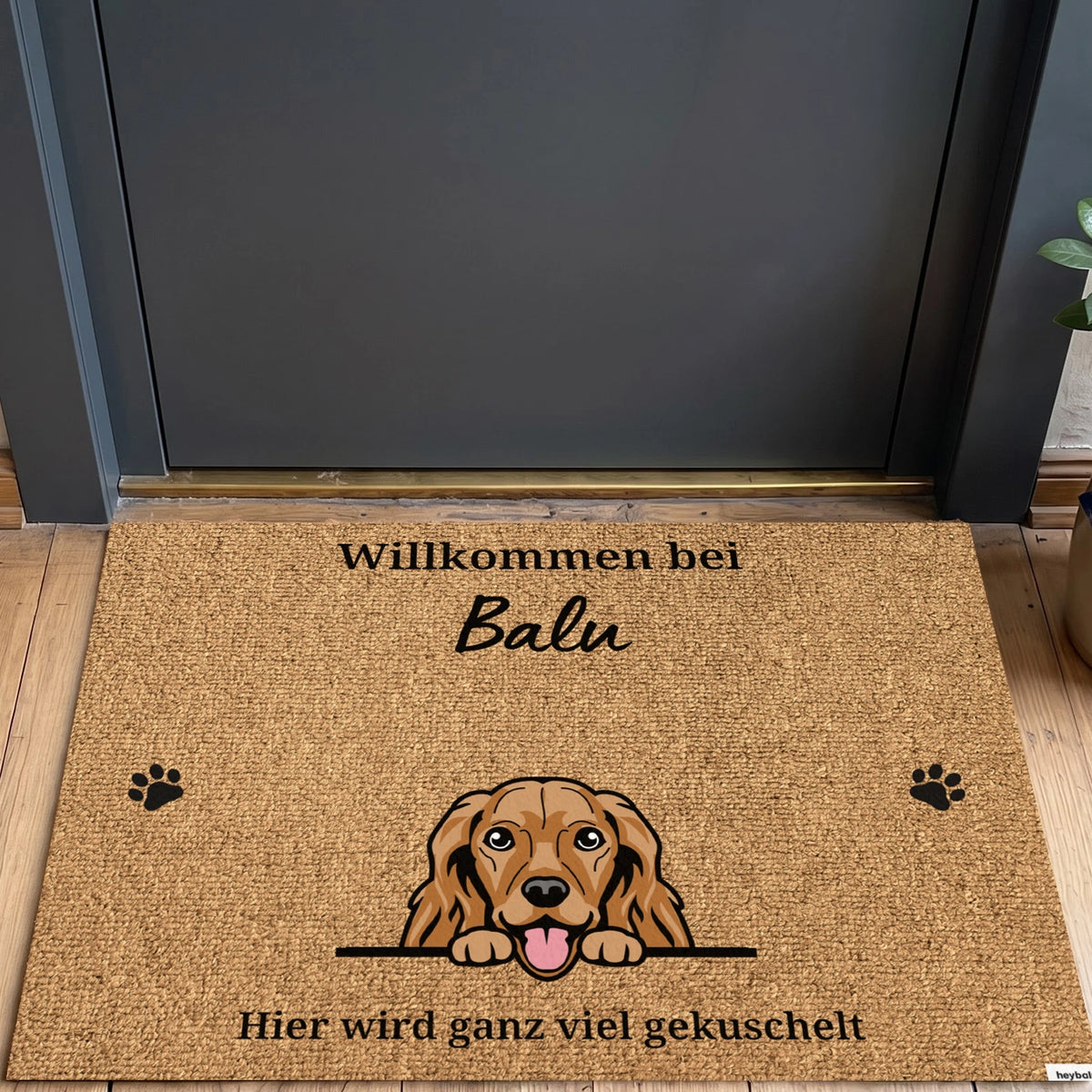 Personalisierte Fußmatte mit deinem Haustier im Cartoon-Stil – personalisiertes Geschenk – Ansicht 6