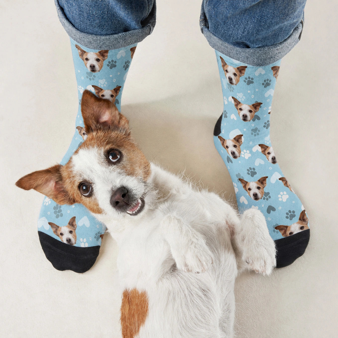 Personalisierte Socken mit deinem Haustierfoto