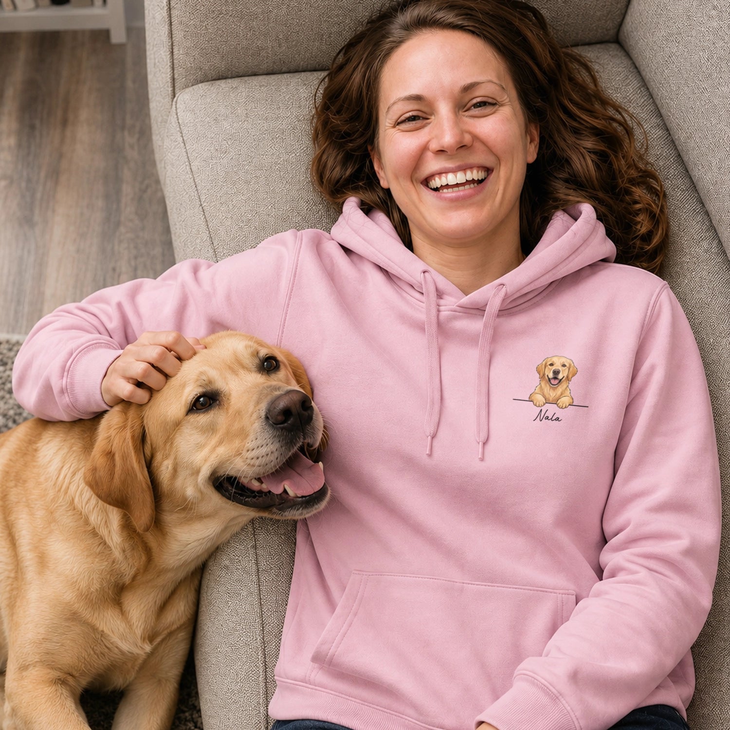 Personalisierter Hoodie "Cartoon Hund"