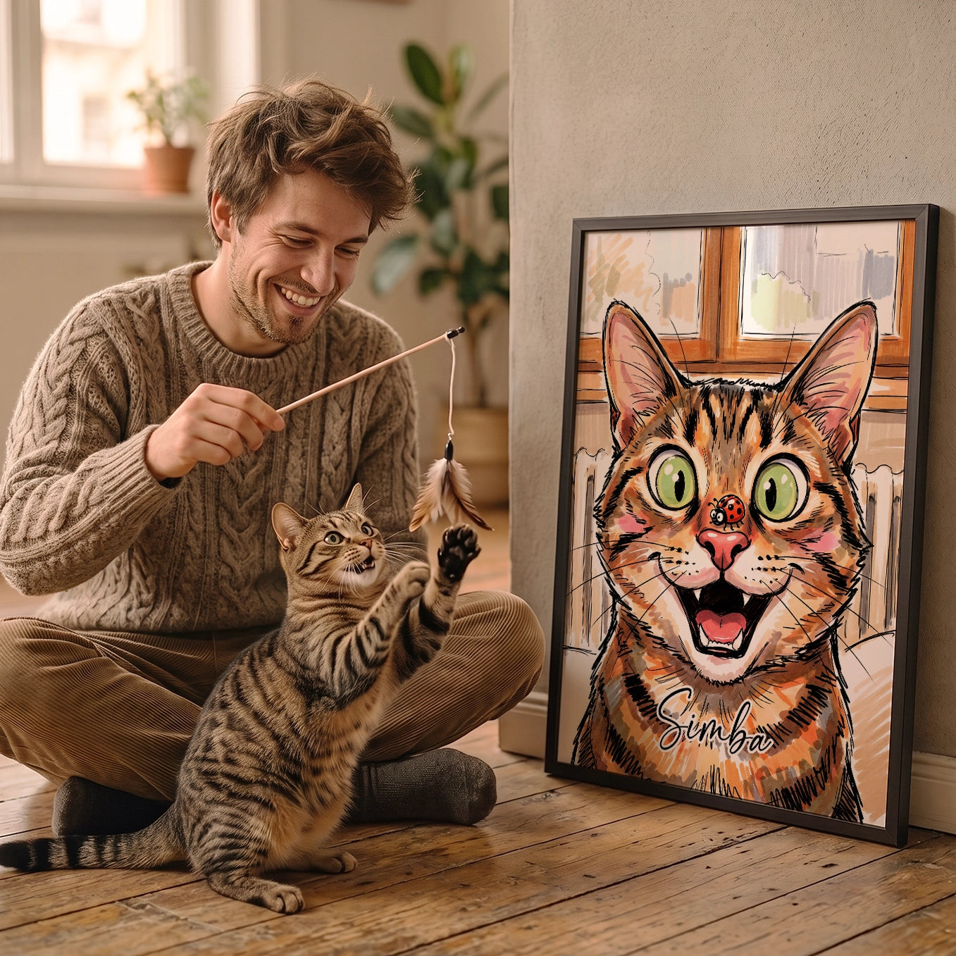 Personalisiertes Poster "Sketch Katze"