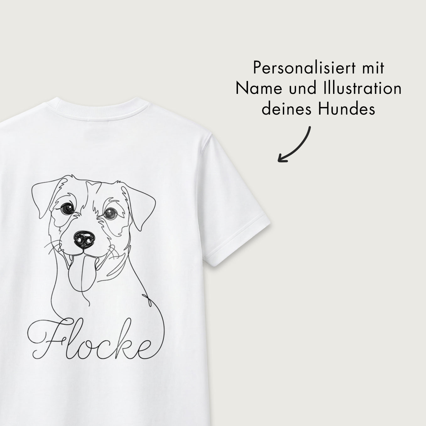 Personalisiertes Regular T-Shirt "Dog Mom" mit Ärmeldruck