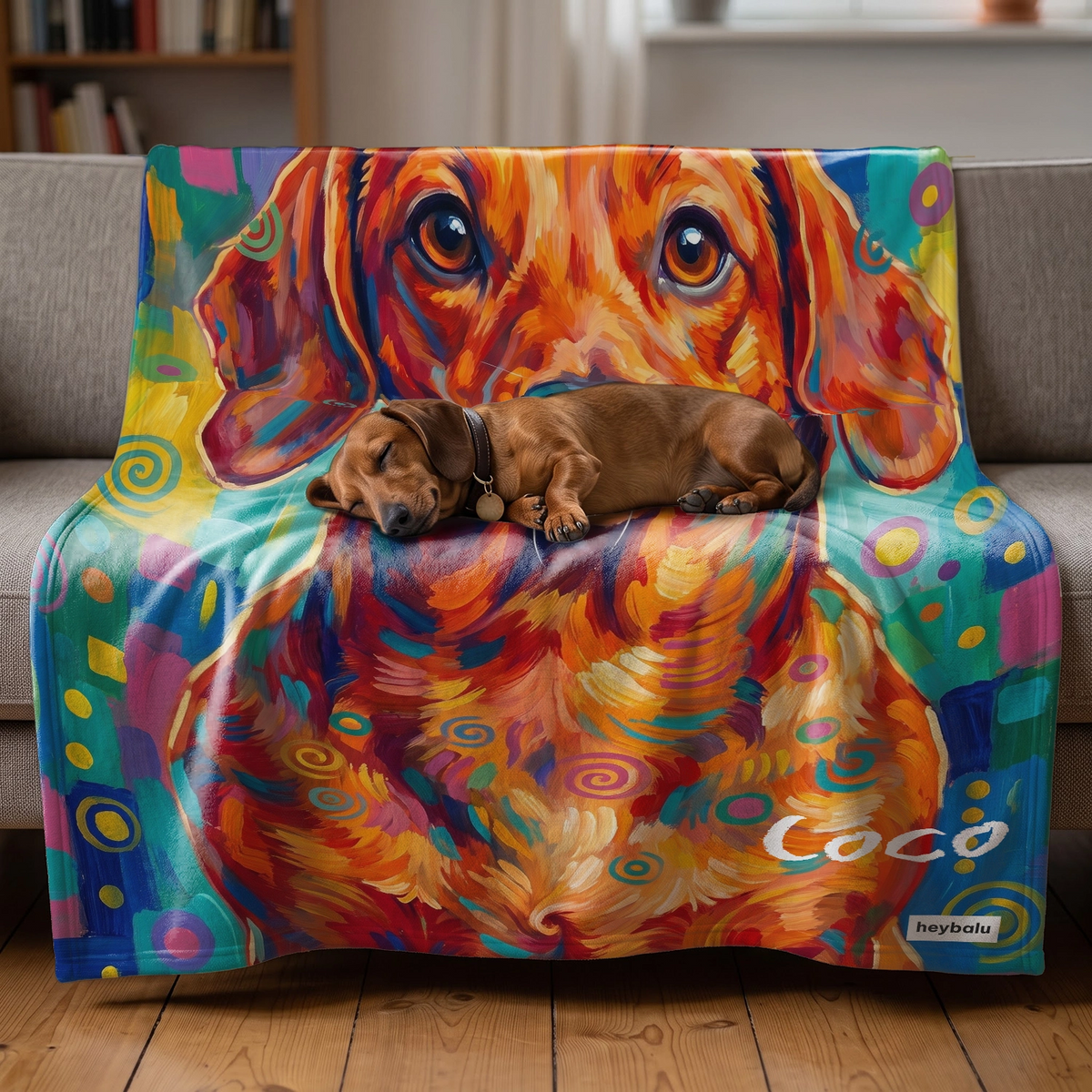 Personalisierte Decke "Graffiti" – personalisiertes Geschenk – Ansicht 3