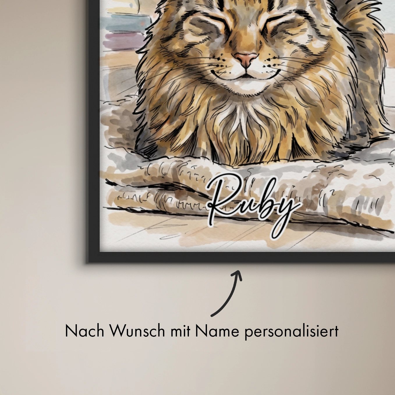 Personalisiertes Poster "Sketch Katze"
