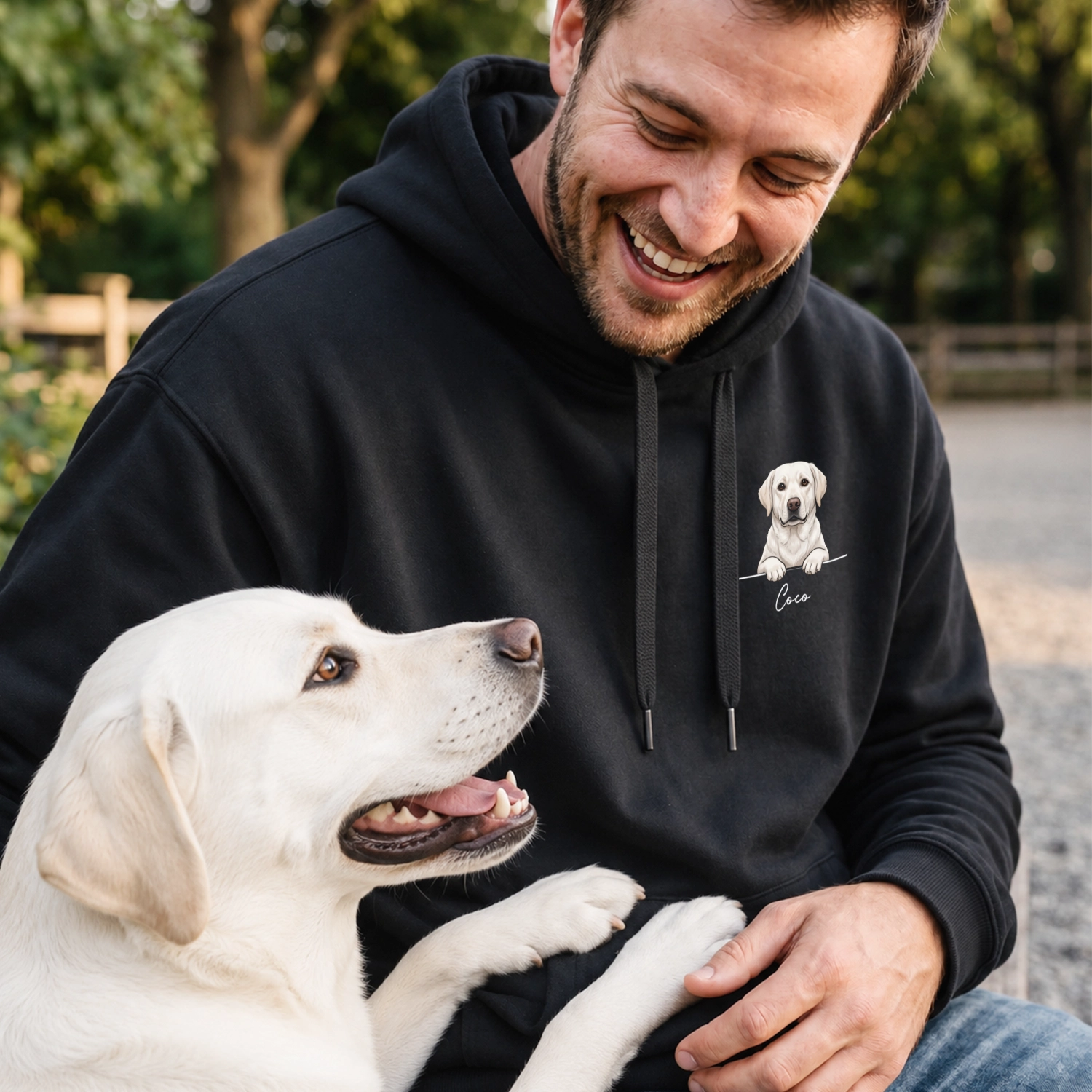 Personalisierter Hoodie "Cartoon Hund"