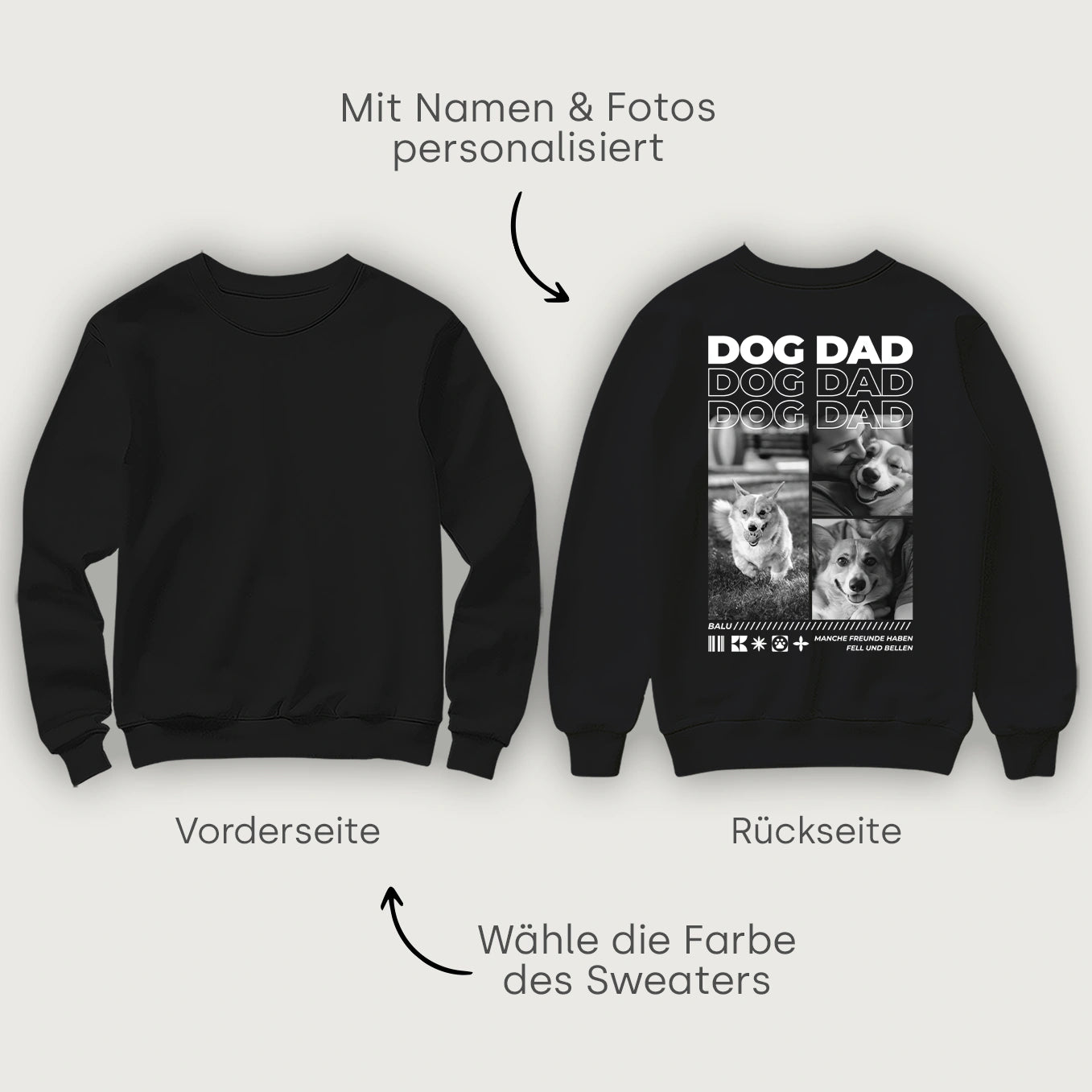 Personalisierter Sweater "Dog Dad"