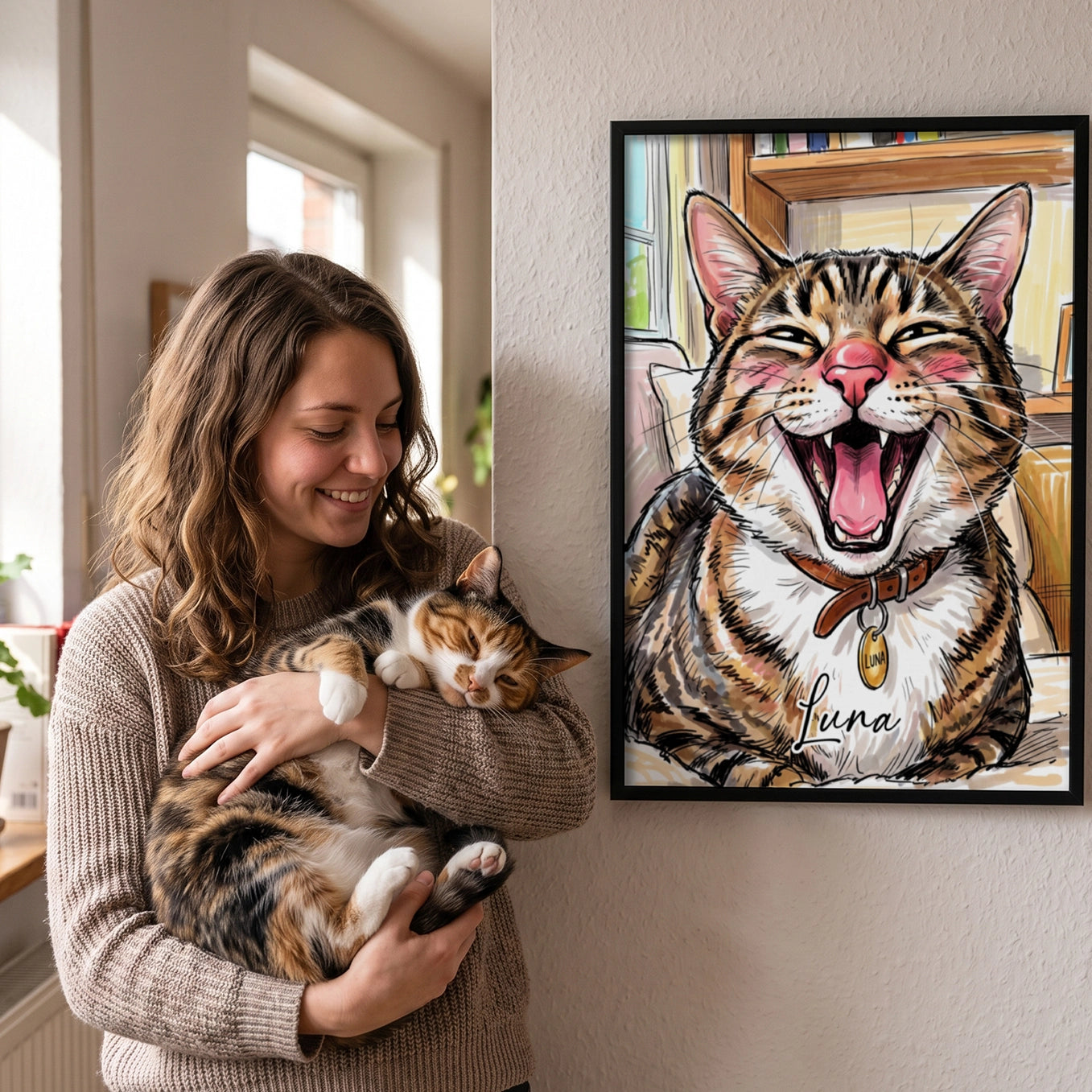 Personalisiertes Poster "Sketch Katze"