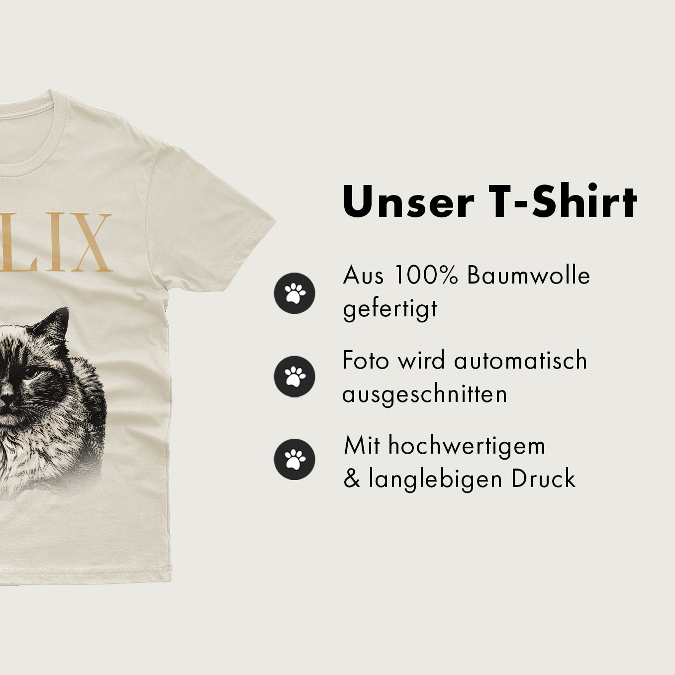 Personalisiertes T-Shirt "Katze Retro"