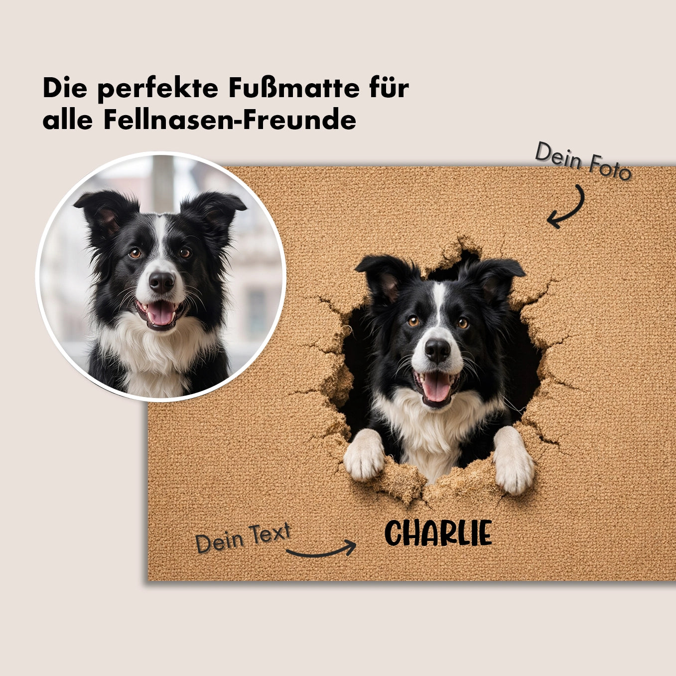 Personalisierte Fußmatte "Durchbruch"
