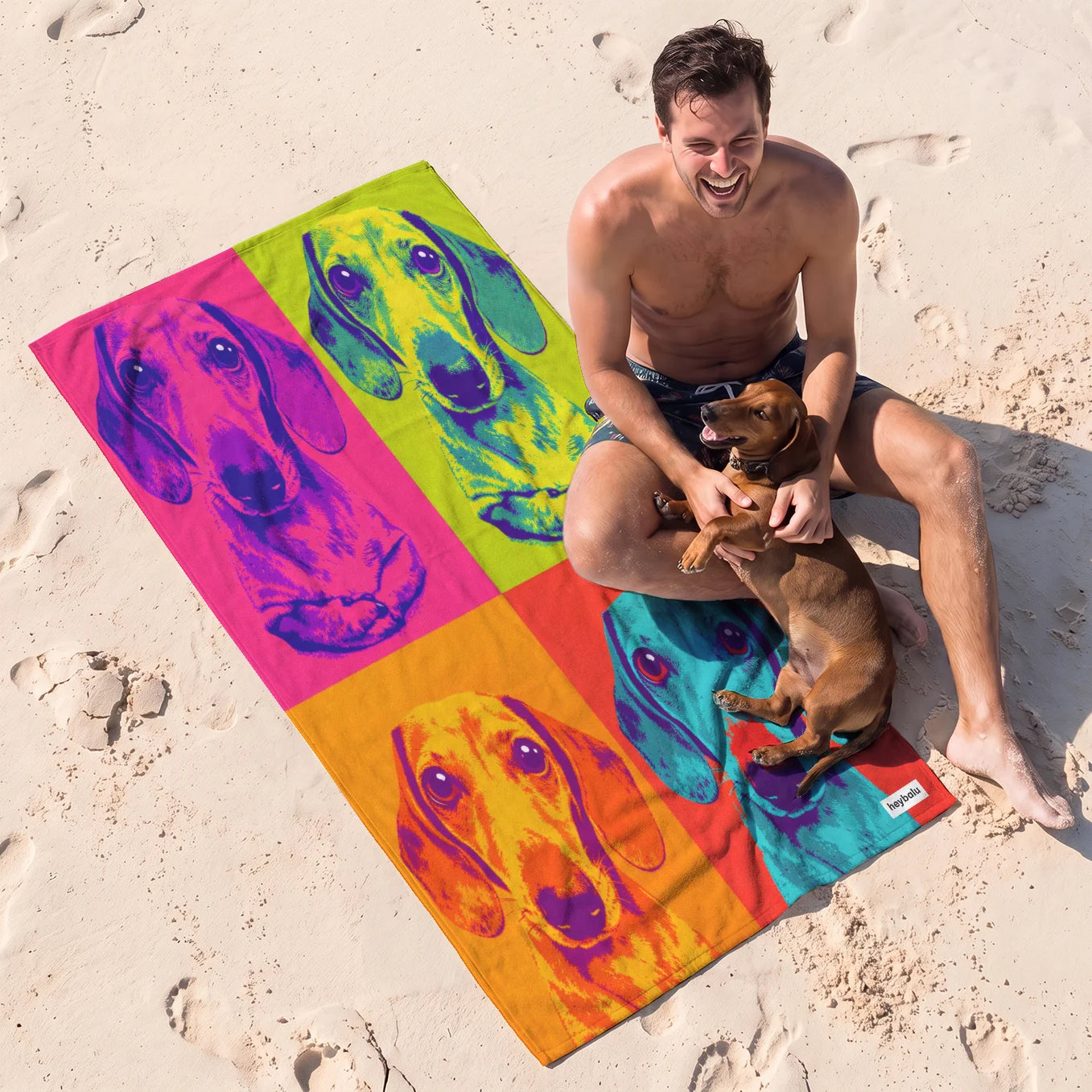 Personalisiertes Badetuch "Colour Block"