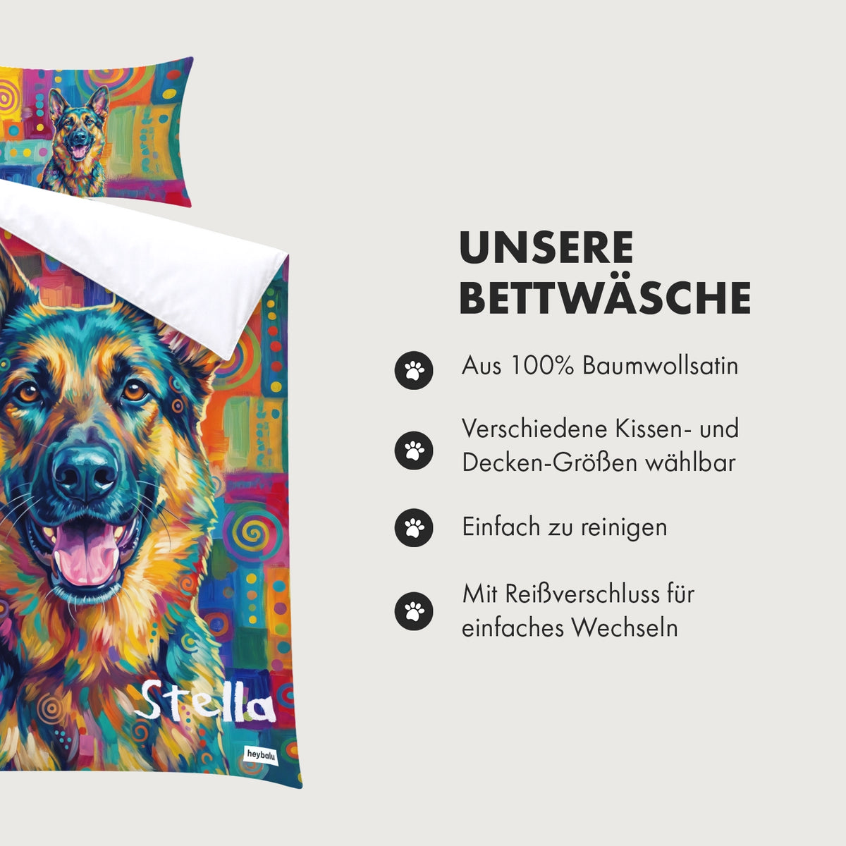 Infografik Graffiti-Bettwäsche: 100 % Baumwollsatin, Größen wählbar, einfach zu reinigen, mit Reißverschluss