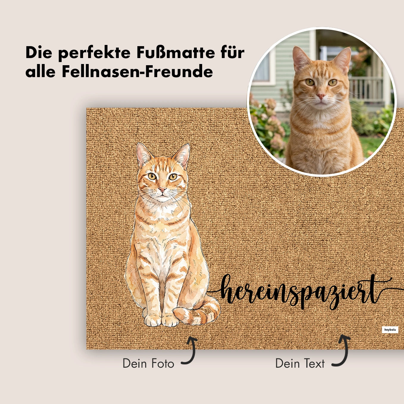 Personalisierte Fußmatte "Welcome"