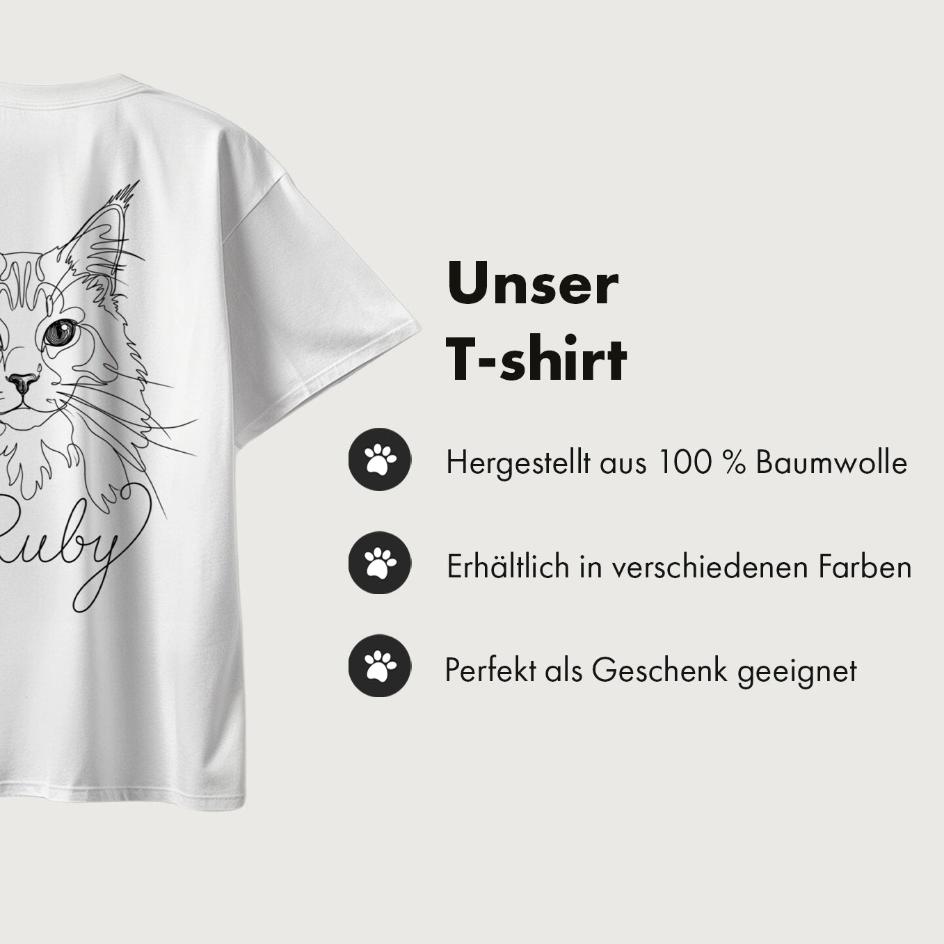 Personalisiertes Oversized Shirt "Cat Mom" mit Ärmeldruck