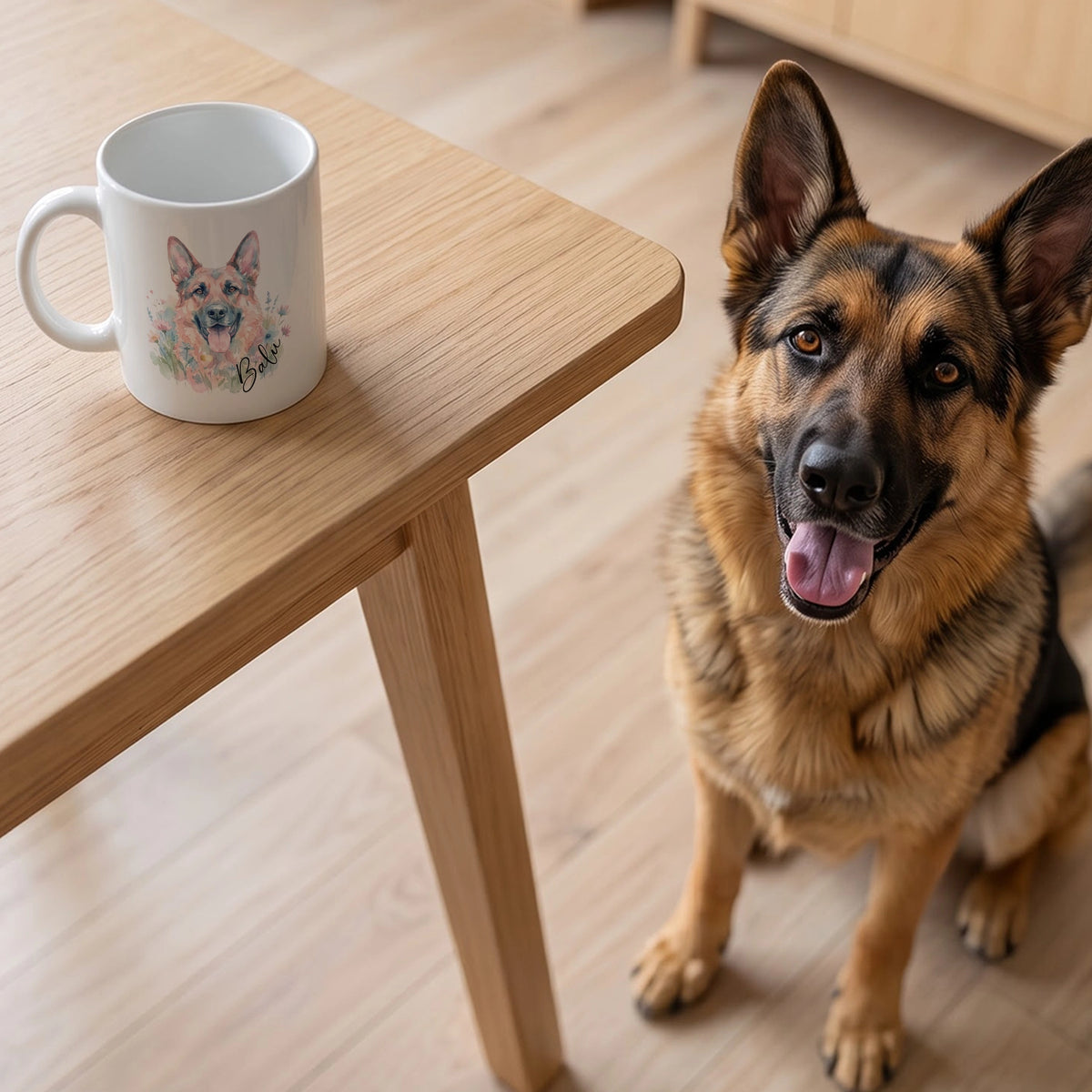 Personalisierte Tasse "Wasserfarben Blumen" – personalisiertes Geschenk – Ansicht 8