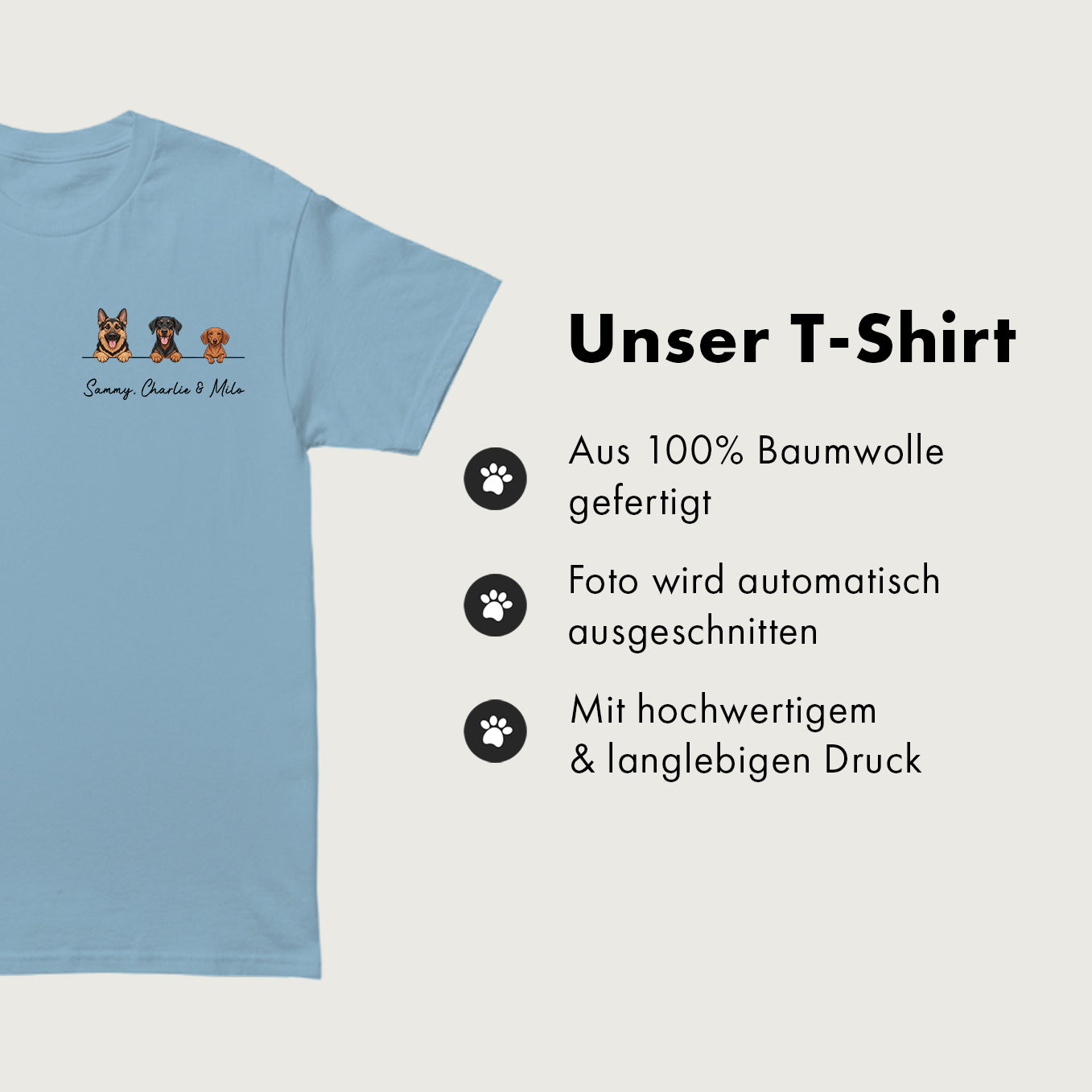 Personalisiertes T-Shirt "Cartoon Hund"
