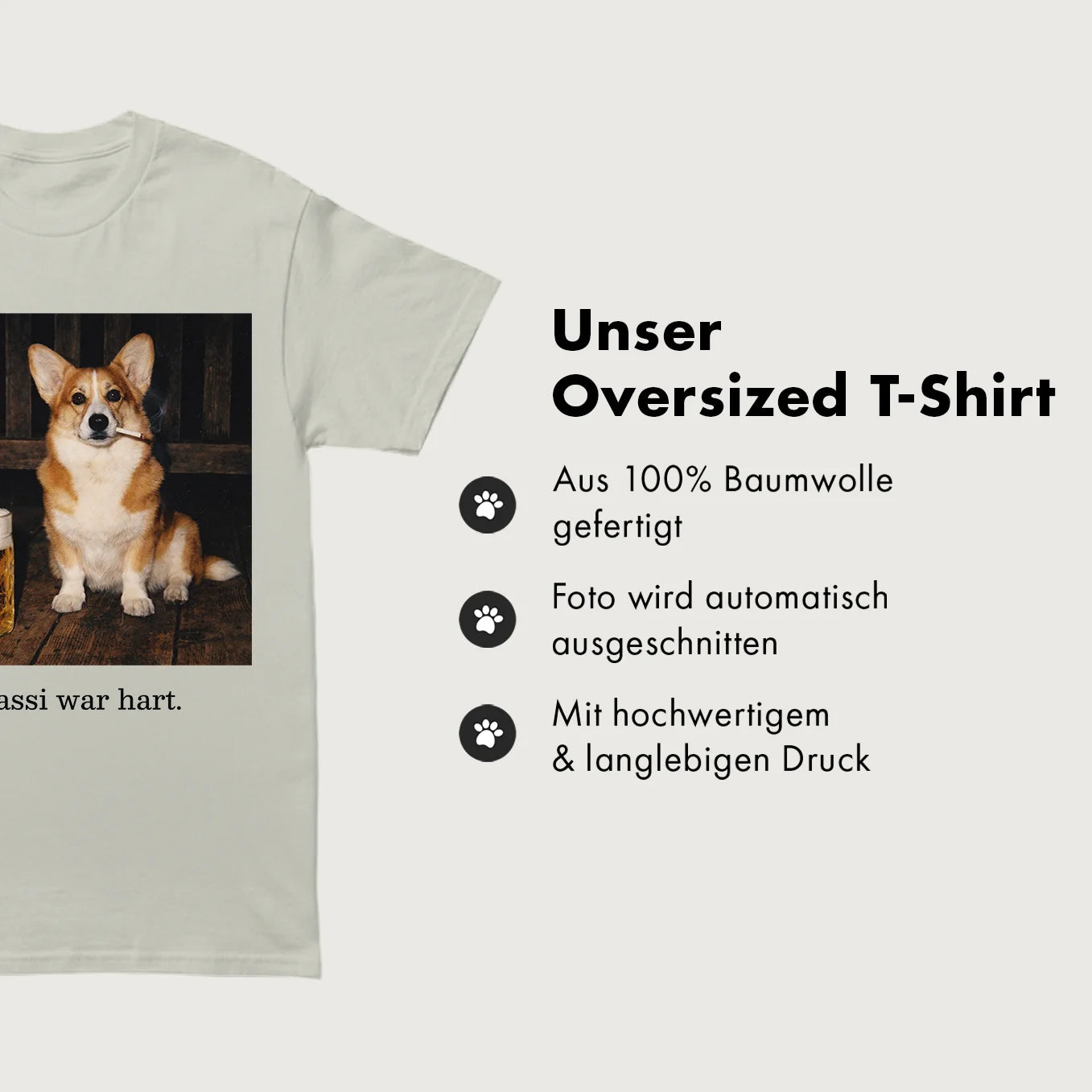 Personalisiertes T-Shirt "Gassi war hart"