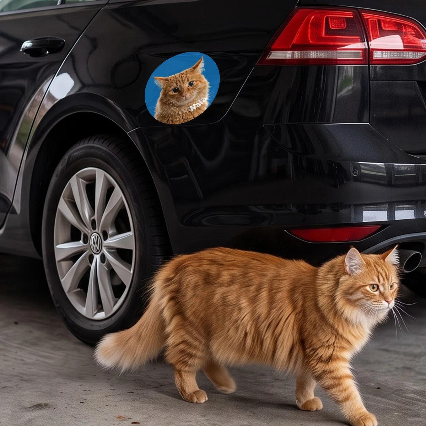 Personalisierter Autoaufkleber "Katzenfoto"
