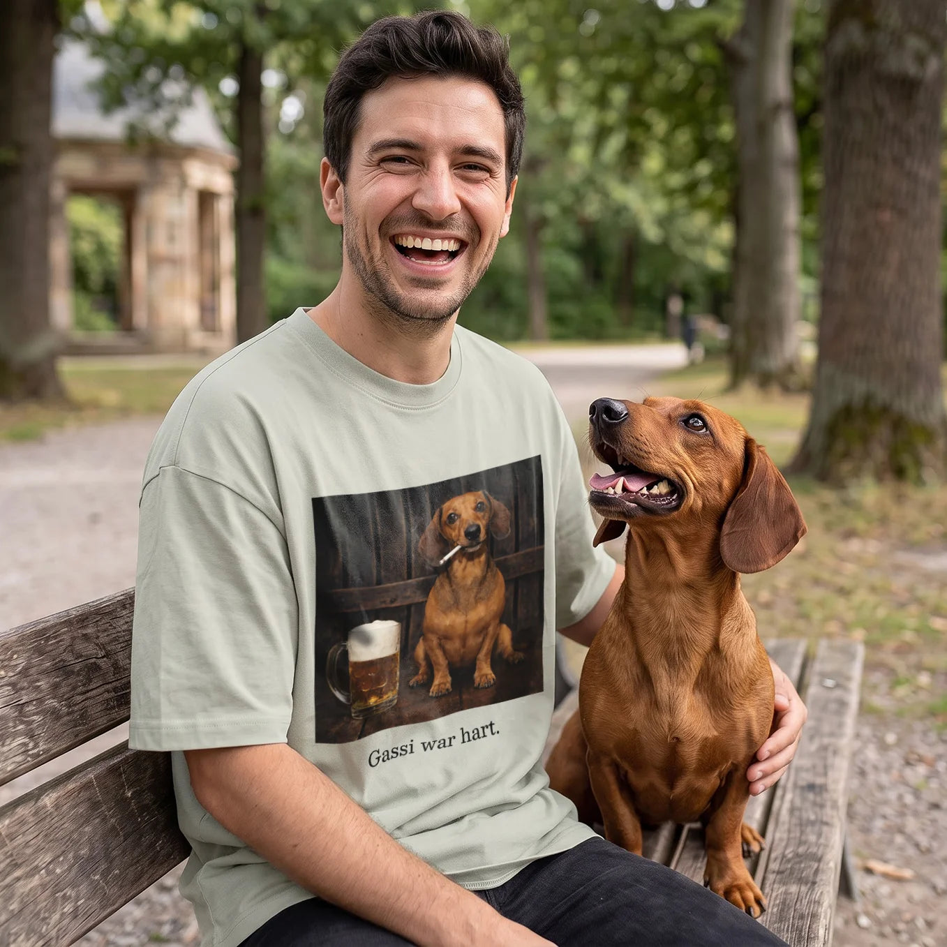 Personalisiertes T-Shirt "Gassi war hart"