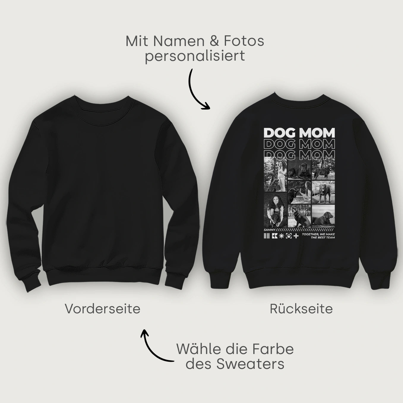 Personalisierter Sweater "Dog Mom"