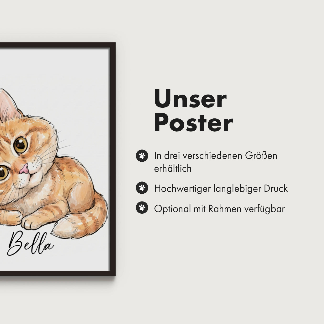 Personalisiertes Poster "Sketch Katze"