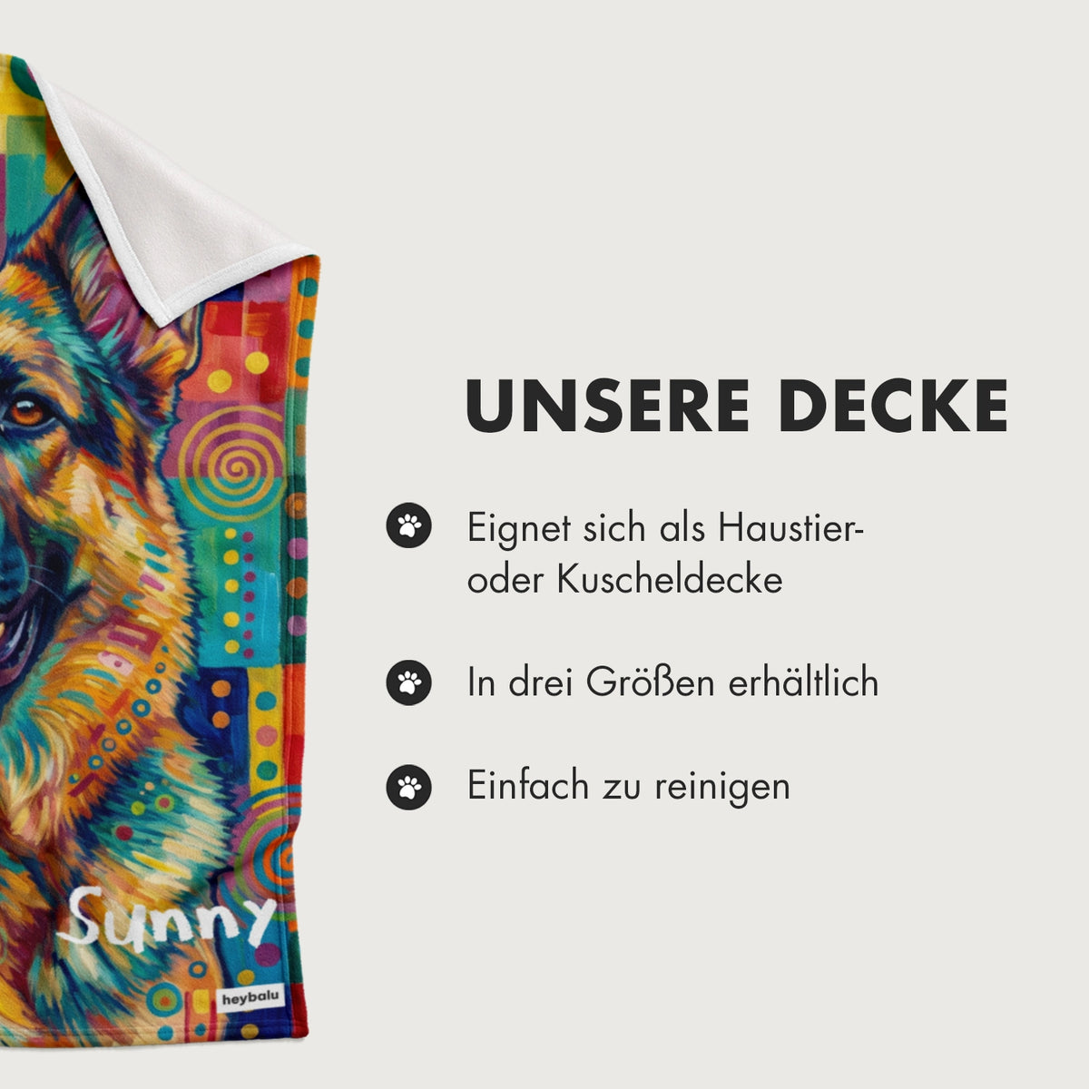 Personalisierte Decke "Graffiti" – personalisiertes Geschenk – Ansicht 8