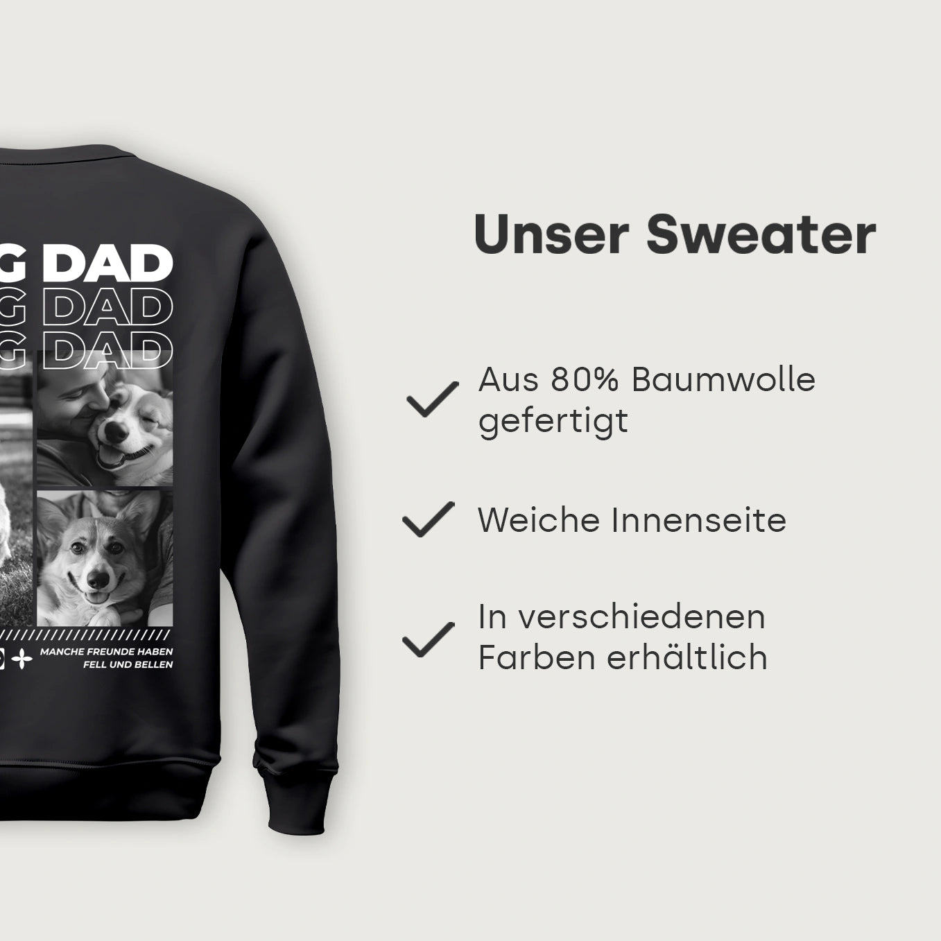 Personalisierter Sweater "Dog Dad"
