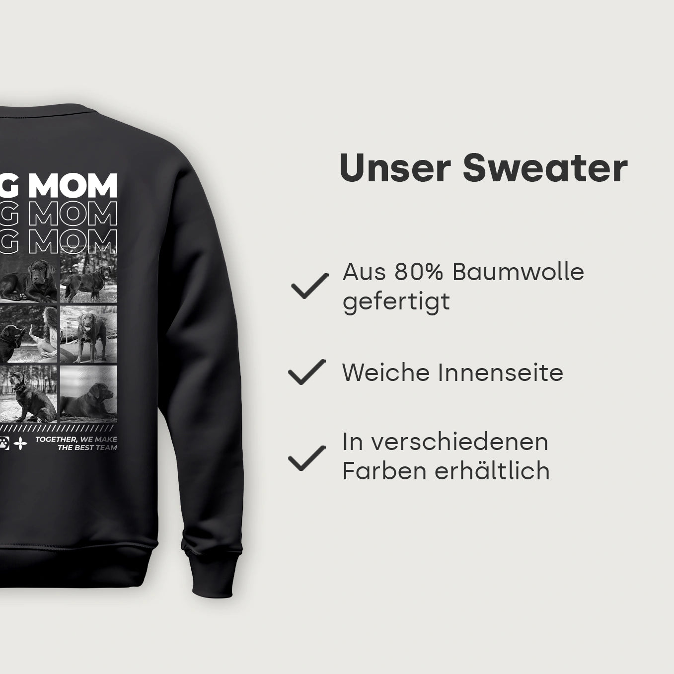 Personalisierter Sweater "Dog Mom"