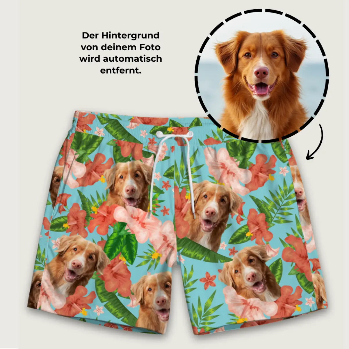 Personalisierte Badehose "Haustier"