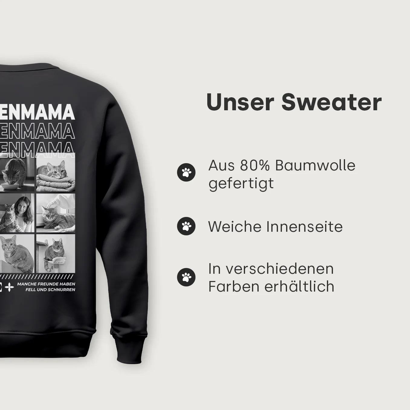 Personalisierter Sweater "Cat Mom"