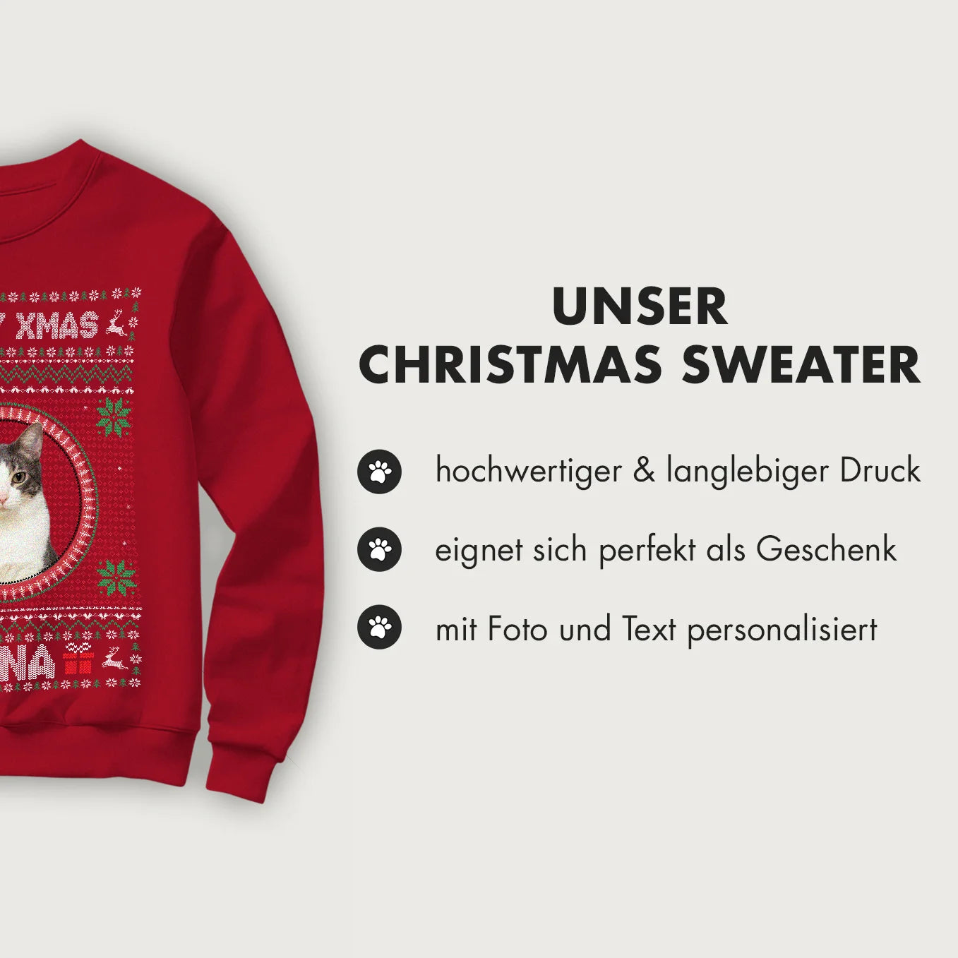 Christmas Sweater Foto “Katze”