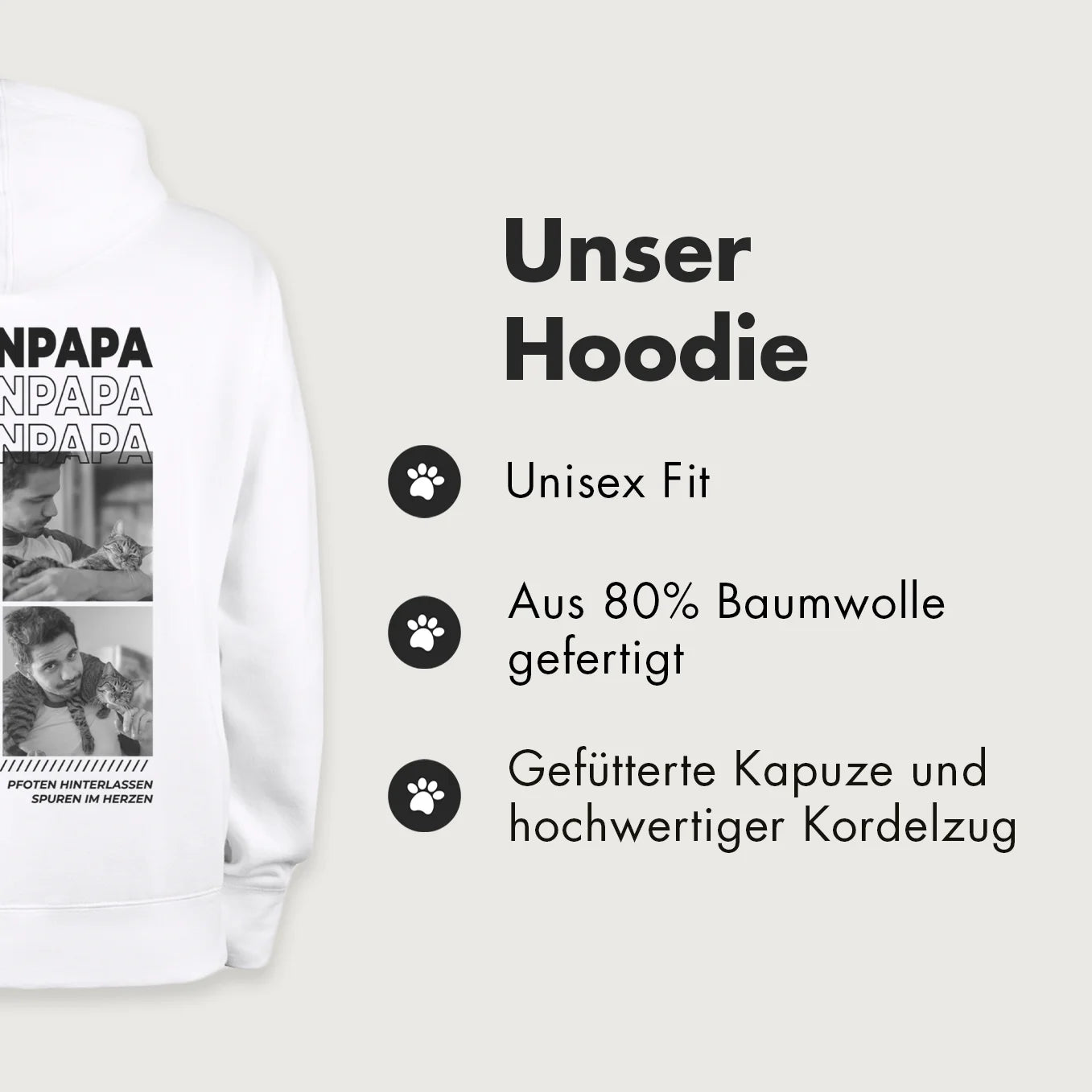 Personalisierter Hoodie "Cat Dad"
