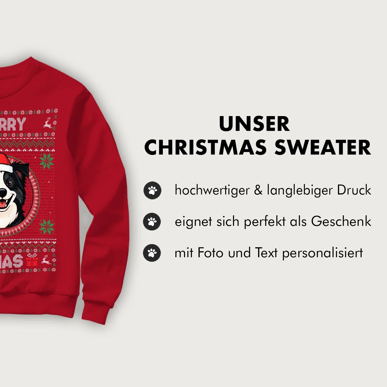 Personalisierter Christmas Sweater "Cartoon Portrait"
