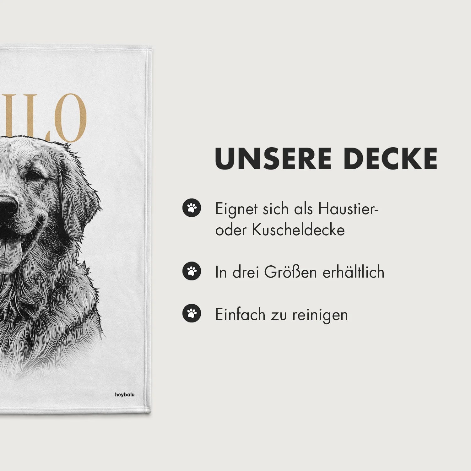 Personalisierte Decke "Retro"