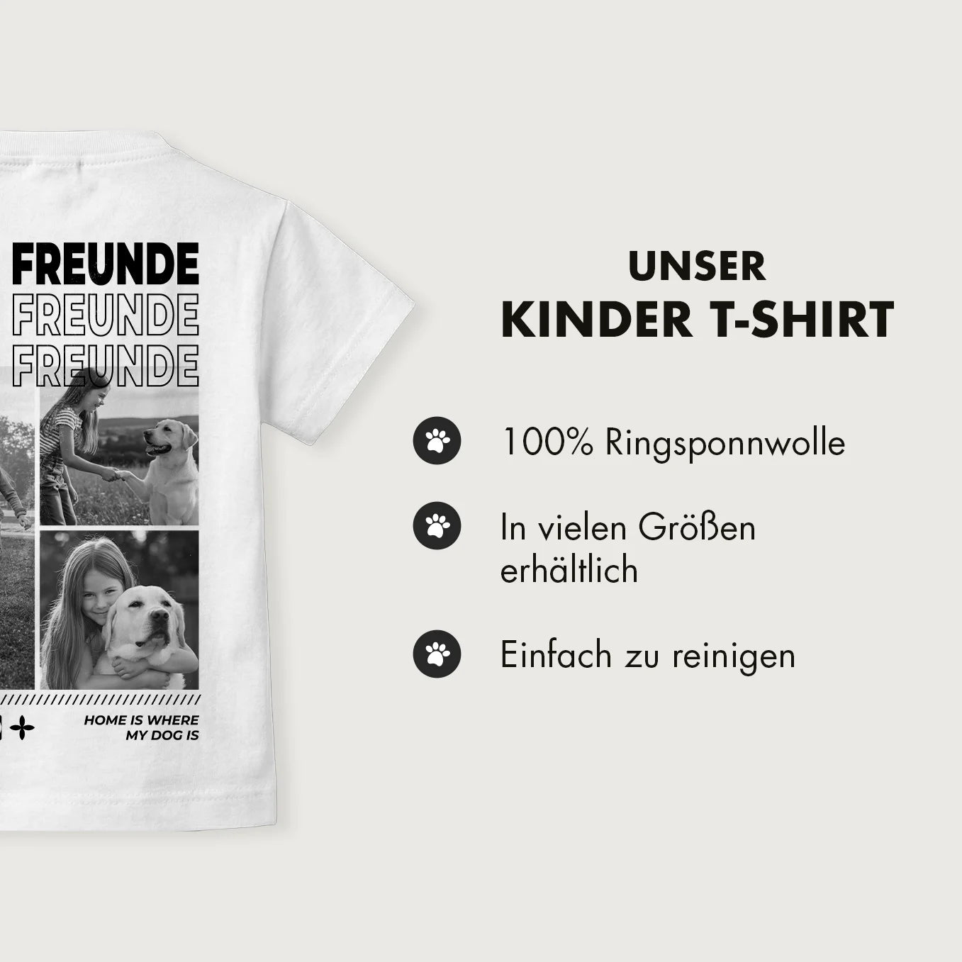 Personalisiertes Kinder T-Shirt "Hundefreund"