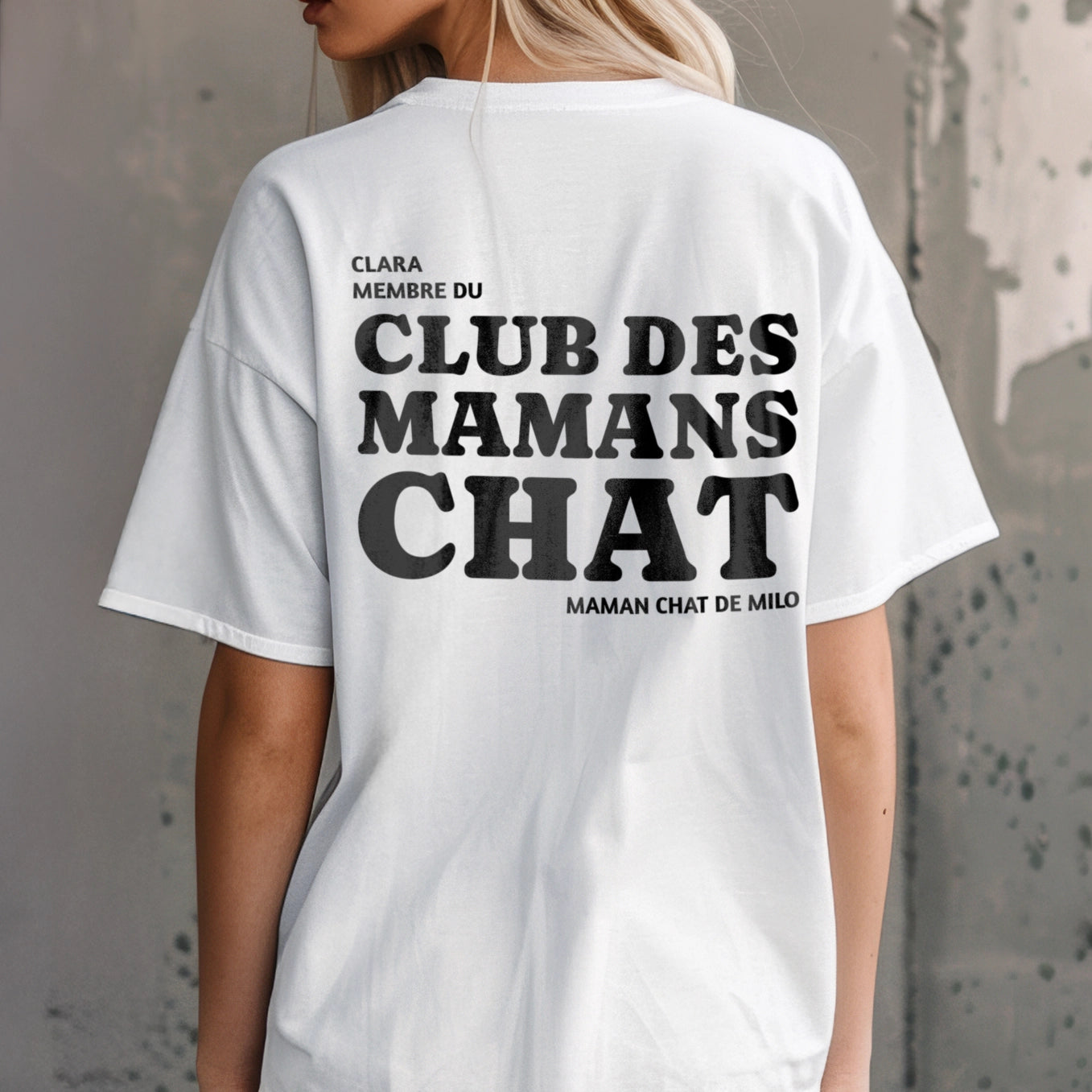 Personalisiertes T-Shirt "Cat Moms Club"