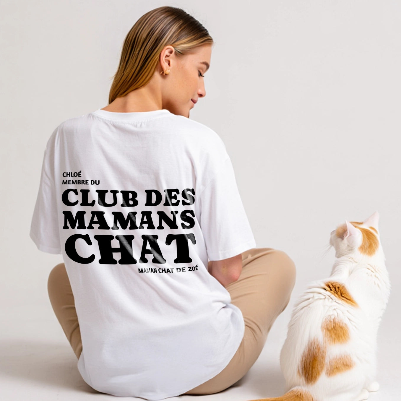 Personalisiertes T-Shirt "Cat Moms Club"