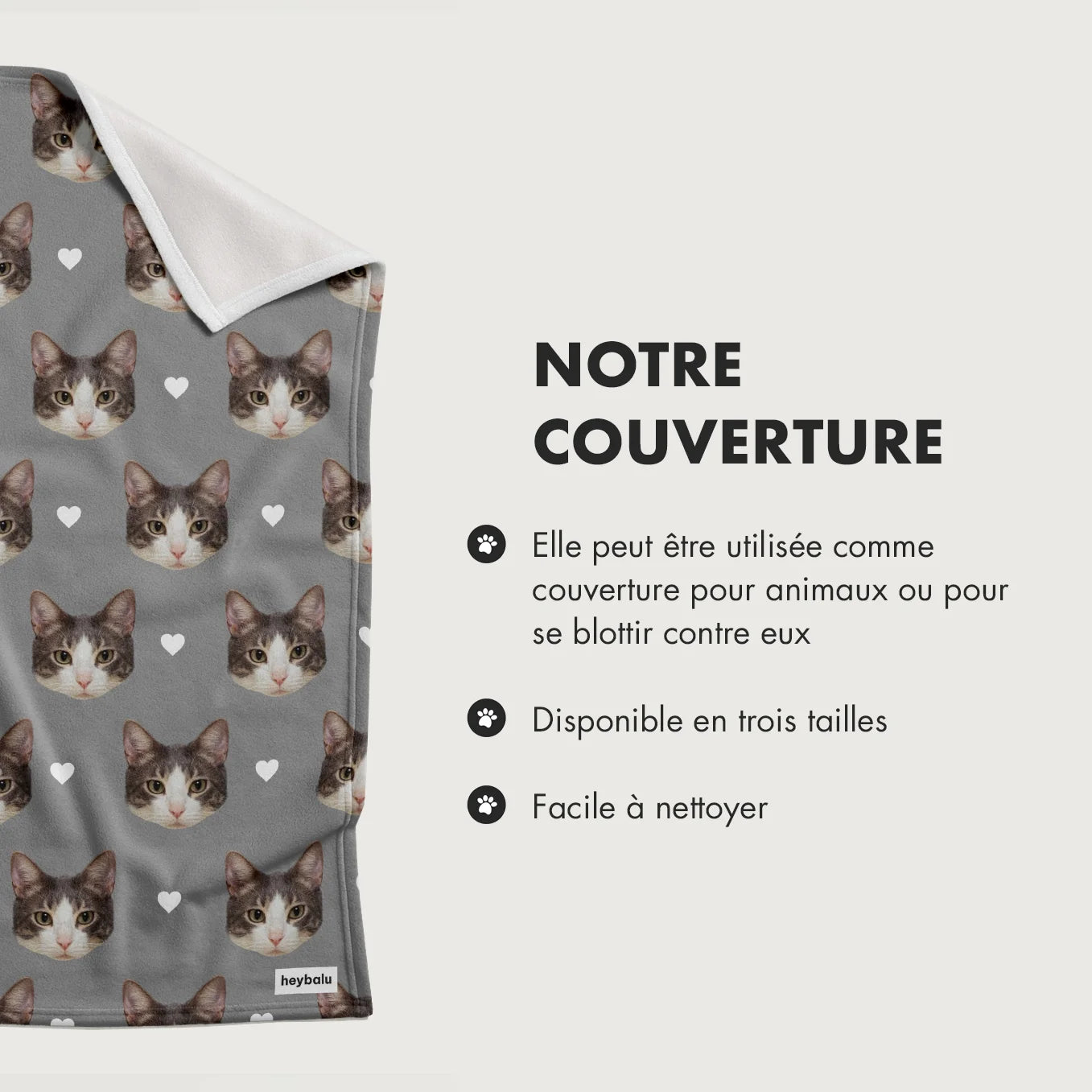 Personalisierte Decke "Katzen Foto"