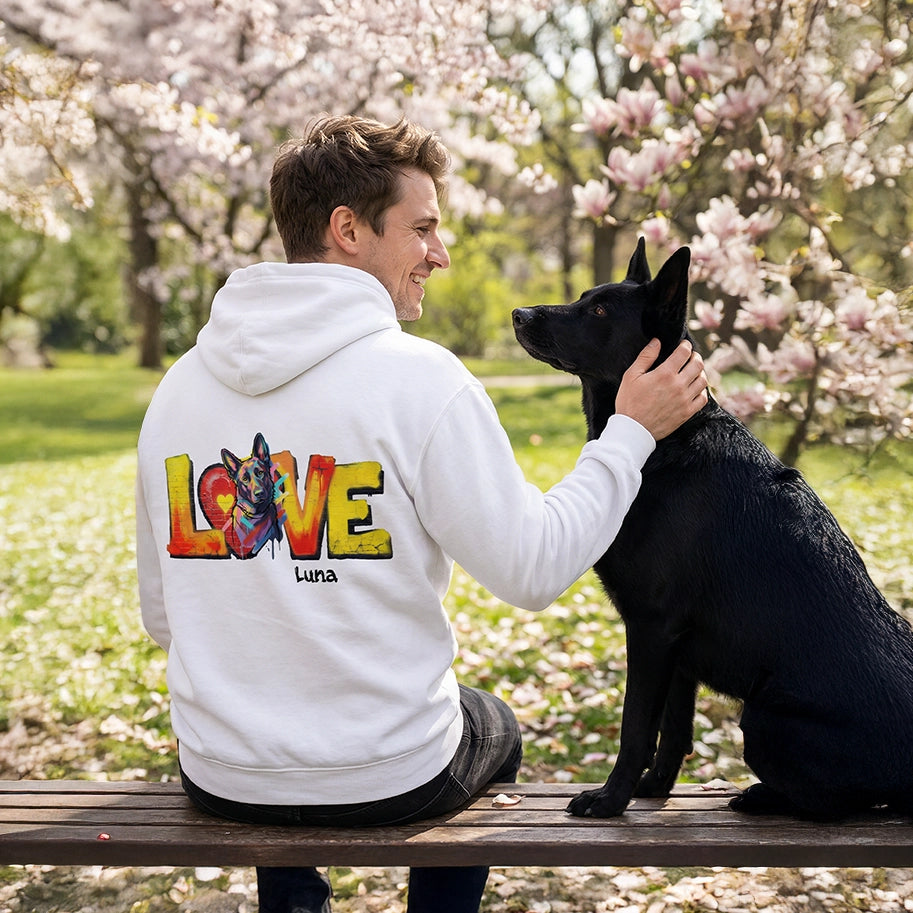 Personalisierter Haustier-Hoodie "LOVE"