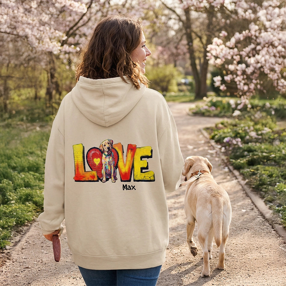 Personalisierter Haustier-Hoodie "LOVE"