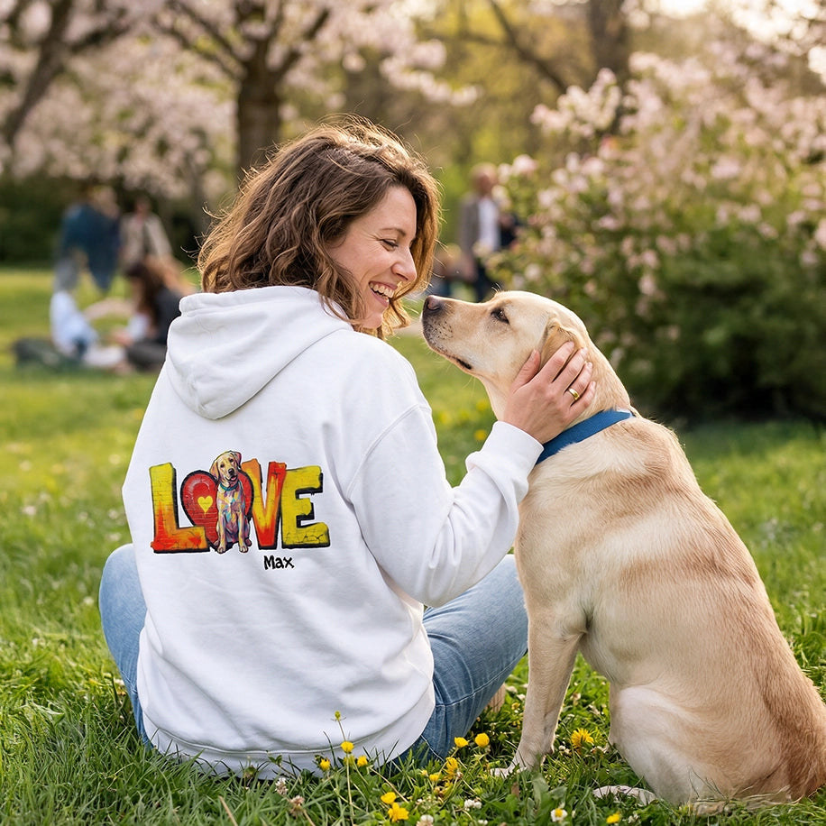 Personalisierter Haustier-Hoodie "LOVE"