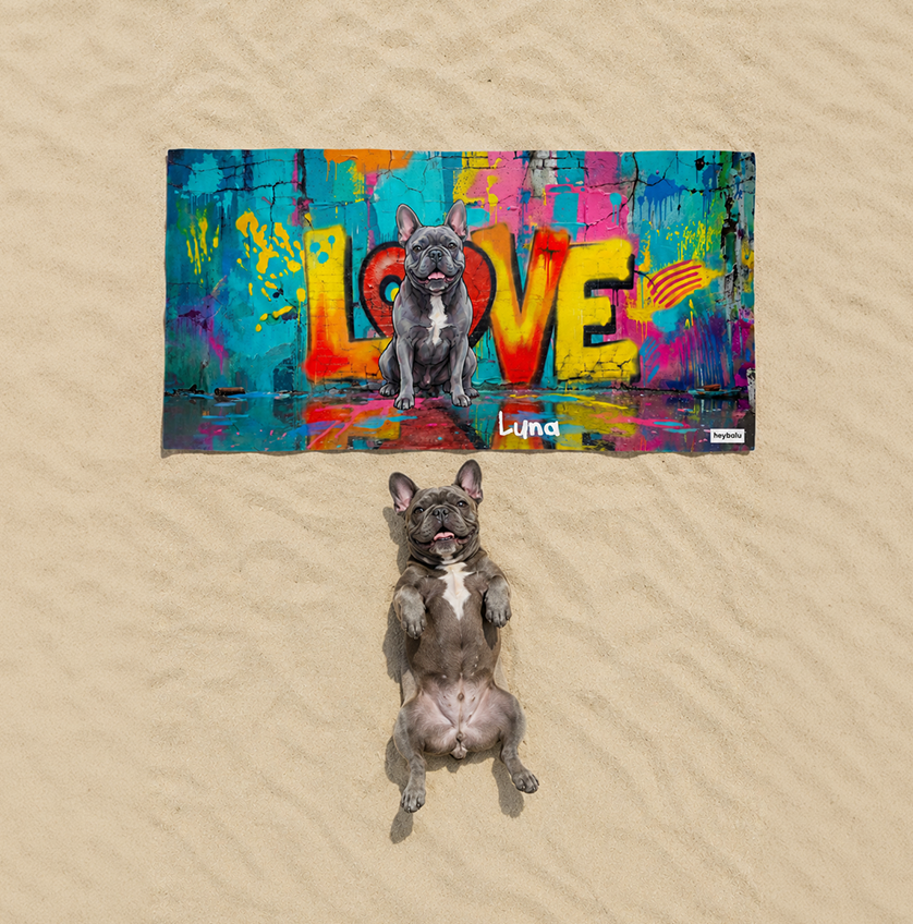 Personalisiertes Badetuch "Love"