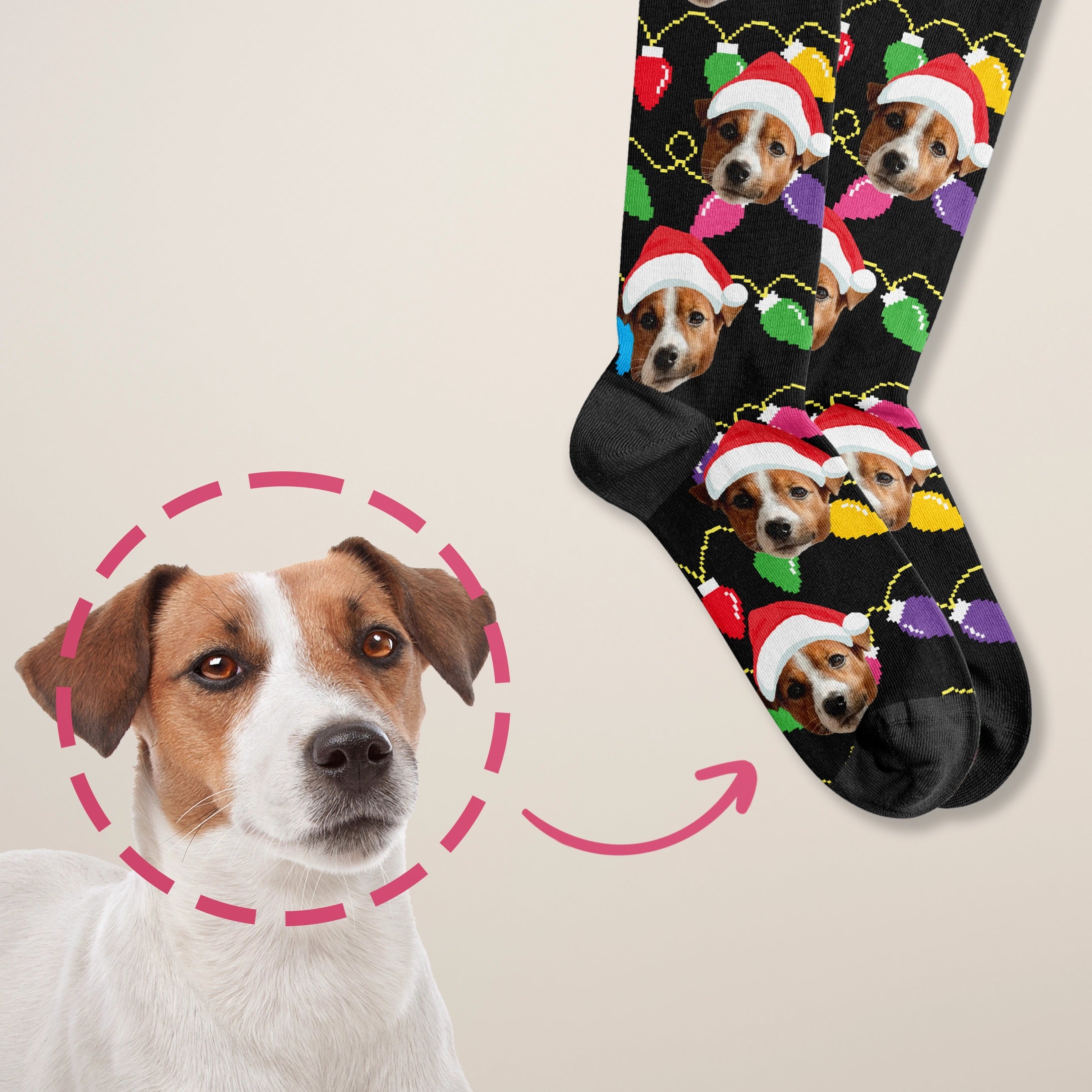 Personalisierte Socken "Weihnachten" mit deinem Haustier heybalu