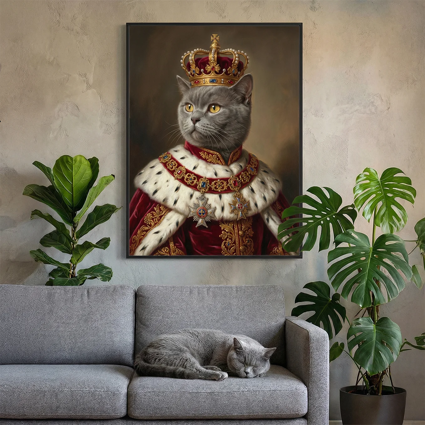 Personalisiertes Katzen-Poster "Royal"
