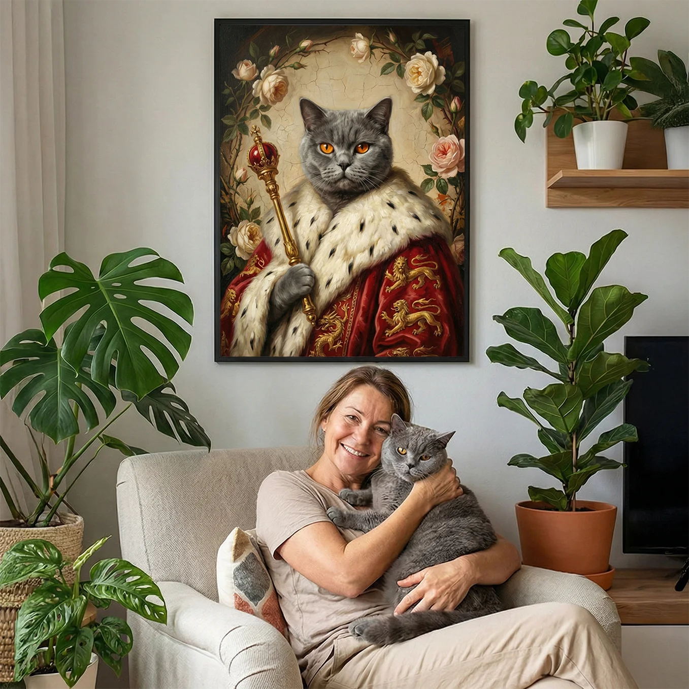 Personalisiertes Katzen-Poster "Royal"