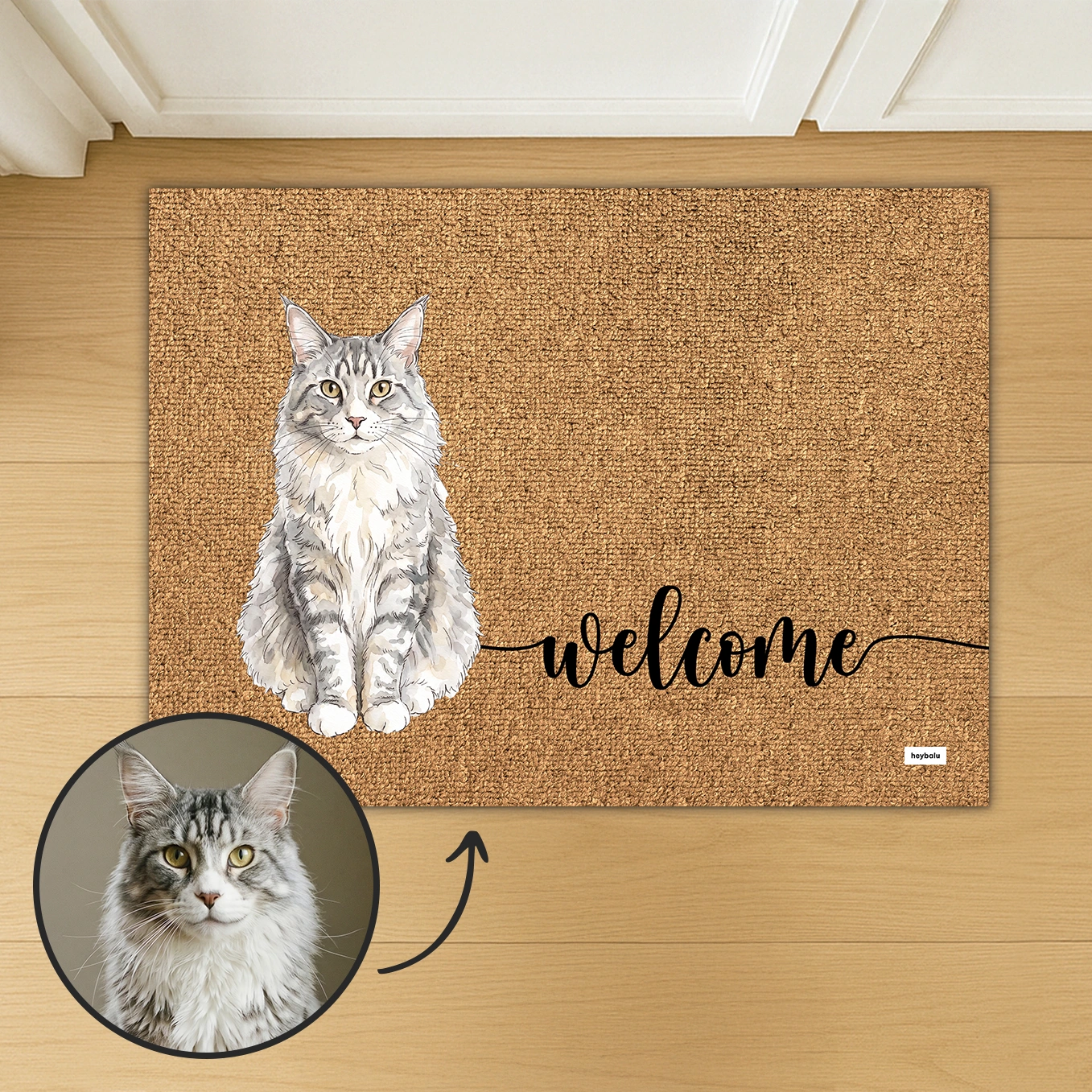 (US) Personalisierte Fußmatte "Welcome"