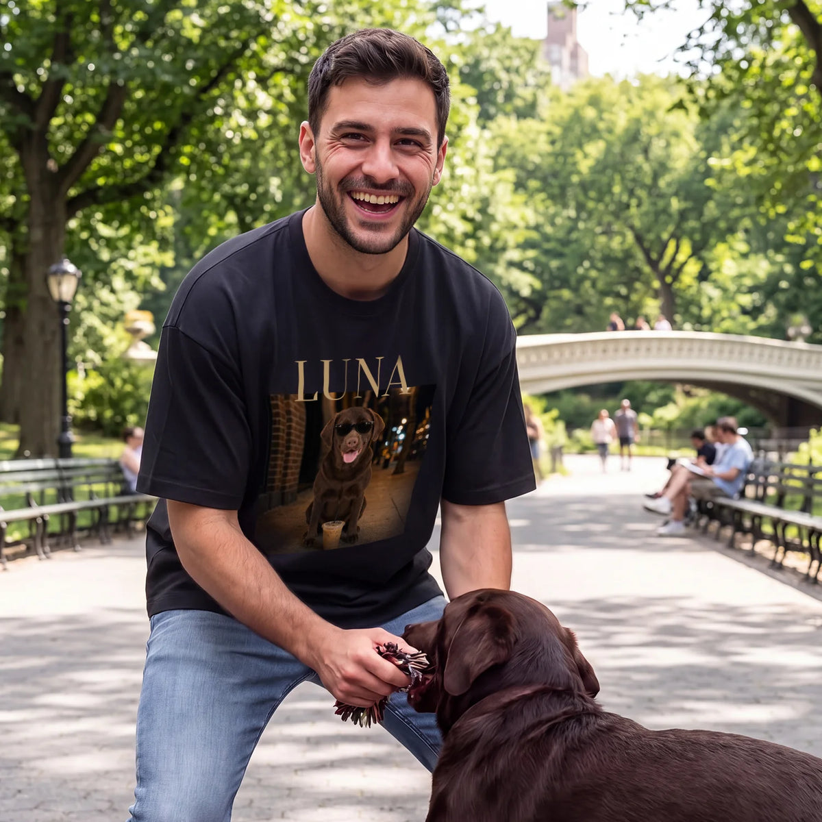 (US) Personalisiertes T-Shirt "Vintage Haustier"