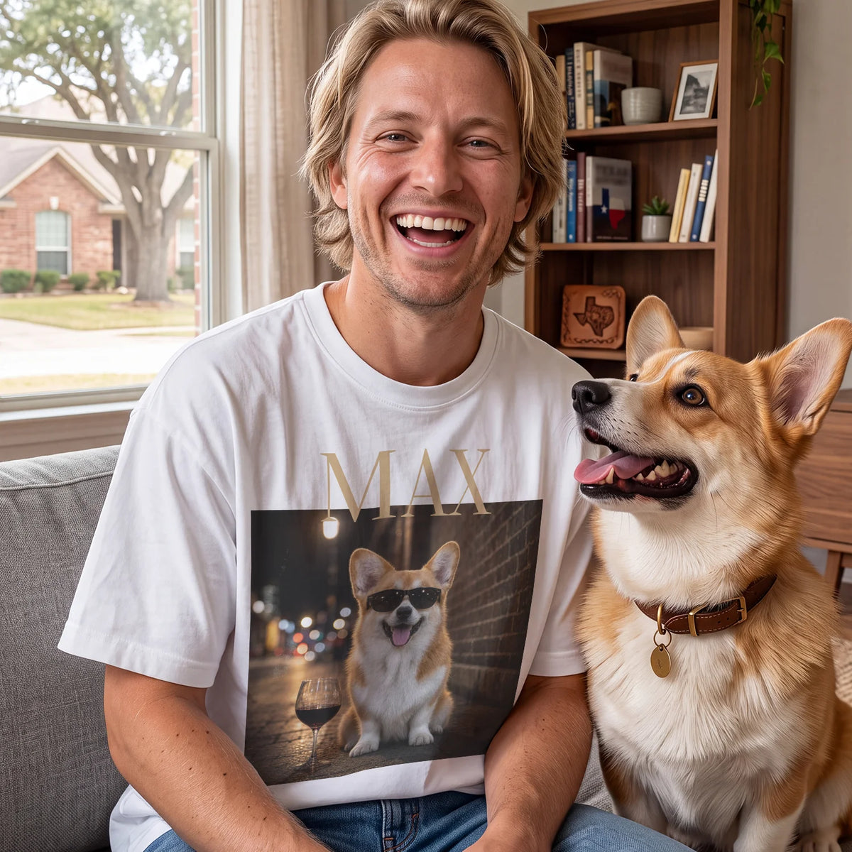 (US) Personalisiertes T-Shirt "Vintage Haustier"